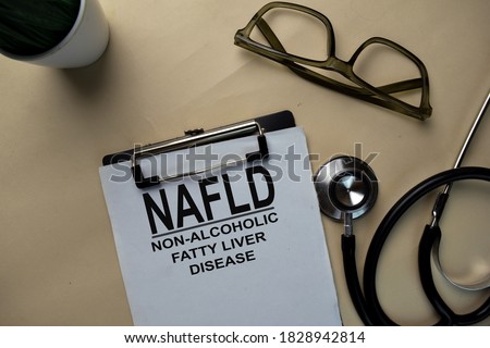 NAFLD - Non-Alcoholic Fatty Liver Disease write on a paperwork isolated on office desk. Royalty-Free Stock Photo #1828942814