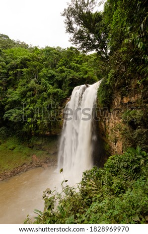 Waterfall in the forest in South America, Atlantic forest