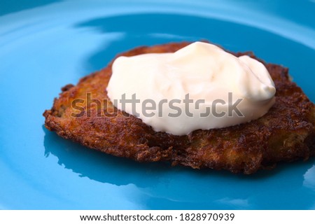 Eastern European style Potato pancakes, simple staple food with few ingredients 