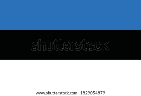 Vector Illustration of the Historical Timeline Current Flag of Estonia