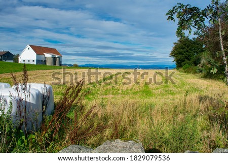 Picturesque European Farm Land And Barn - Stavanger Norway