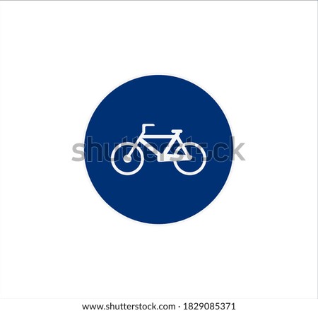 Bicycle road traffic sign icons. illustration for web and mobile design.
