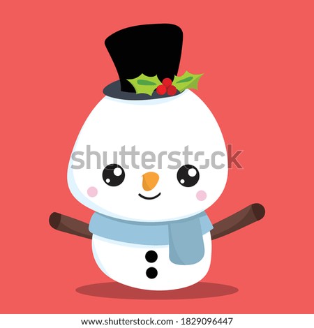 little snowman design vector illustration