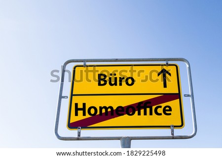 Sign Office Homeoffice german "Buero"