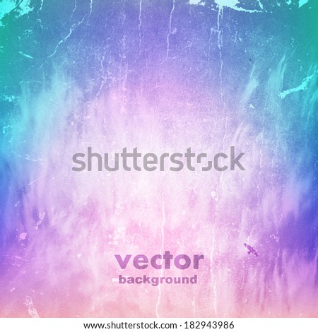 clouds on a textured vintage paper vector background, with grunge stains