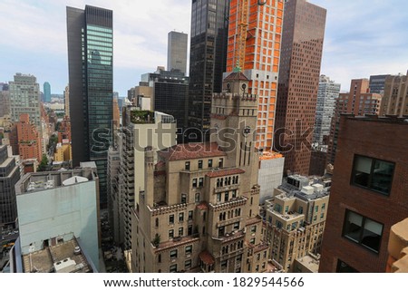 These are rooftop photos in Manhattan.