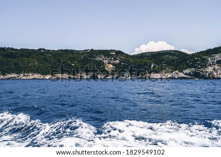 This is an image of the coast near Korfu island in Greece. Good for  editing use.
