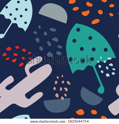 Decorative seamless pattern with Cactus Illustrations. Vector For printing on packaging, textiles, wrapping paper and other materials.