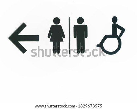 Symbol on the way to the toilet