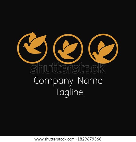 logo design template set, simple bird