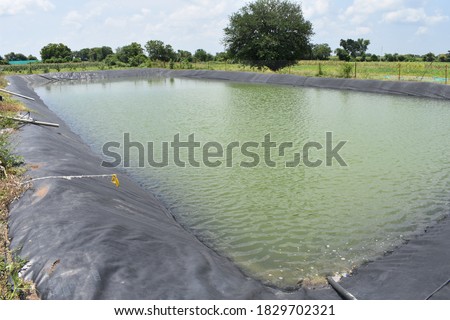 Artificial lake or pond made for agriculture and fish farming.
