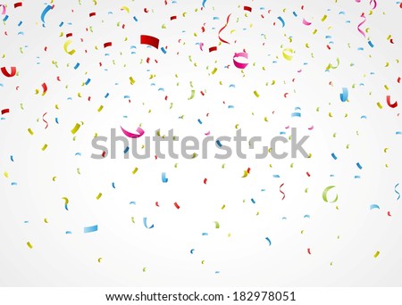 colorful confetti on white background  Royalty-Free Stock Photo #182978051