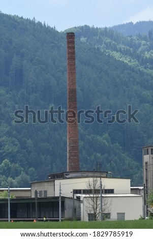 industrial brick building and industrial architecture for mass production of goods