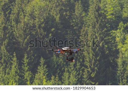 drone or unmanned aerial vehicle (UAV), small flying object in aviaton