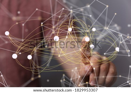 Digital Network and data concept.