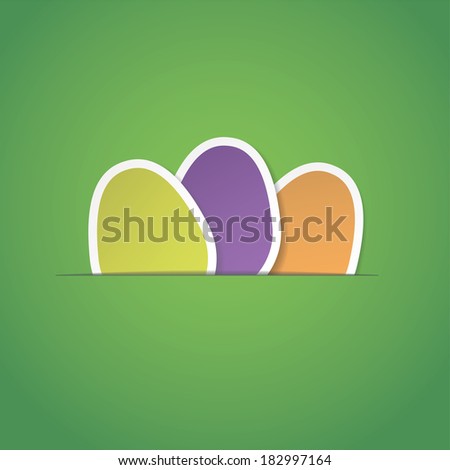 Vector green easter egg background