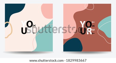 Cover design template vector set for social media posts, Story and photos