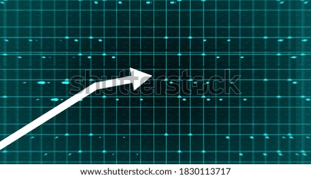 Success arrow growth with business graph. Business arrow growing graph with bar chart. Business growth illustration over 4k resolution.