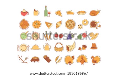Thanksgiving Autumn shape illustration vector element for Holiday festival and celebration.