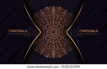Luxury mandala background design with orange color pattern. Ornamental mandala template for decoration, wedding cards, invitation cards, cover, banner