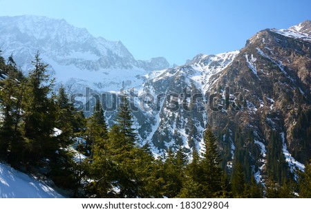 Alpine landscape in the Transylvanian Alps, Romania, Europe Royalty-Free Stock Photo #183029804
