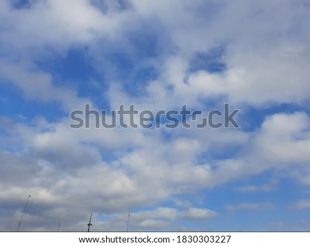 clear blue sky a little cloudy