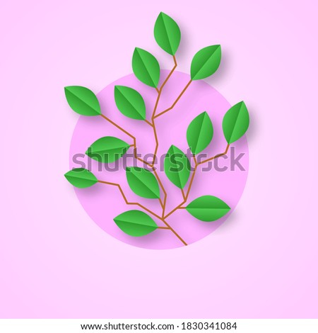 Abstract Color Circle Round With Branch Background Vector Desgin Style Template