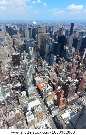 New York aerial view - Midtown Manhattan cityscape.