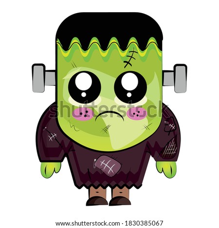 Cartoon of a monster kawaii. Monster halloween costume - Vector