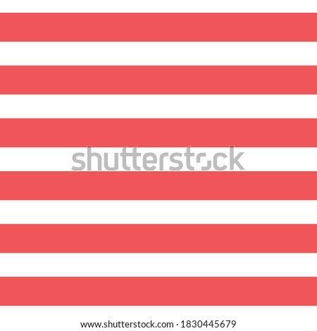 Red straight horizontal stripes on a white background. Seamless pattern, abstract vector graphics. Red on white. Print for wrapping paper, fabric, background.