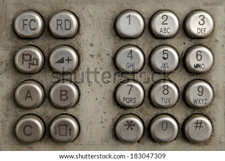old Telephone buttons