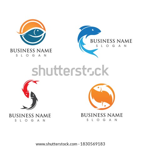 Fish logo and symbol vector symbol