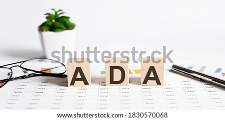 ADA Americans with Disabilities Act Concept, business concept on chart