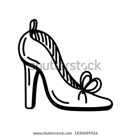 ONE SHOE ON A WHITE BACKGROUND IN VECTOR