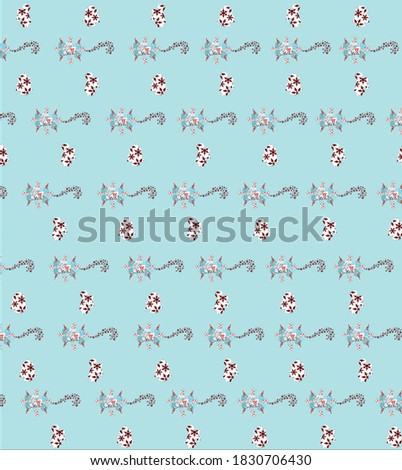 Christmas pattern background with inscription Let it snow