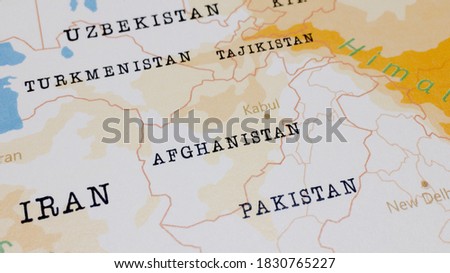 The Realistic Map of Afghanistan Royalty-Free Stock Photo #1830765227