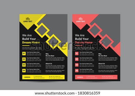 Dream Home Real Estate Flyer Template design. vector template in A4 size