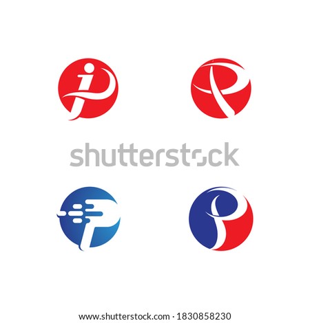 P logo and symbol vector template design