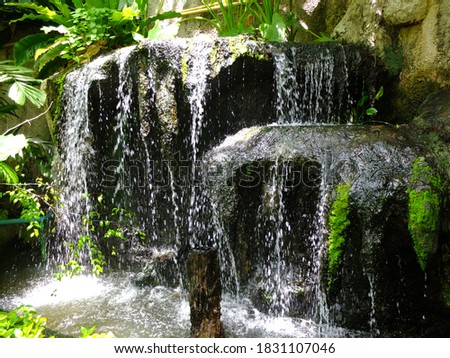 Waterfall View as Nature Background