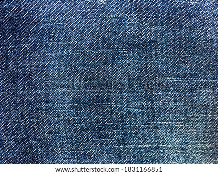 Classic blue jeans texture background with copy space for design or text 