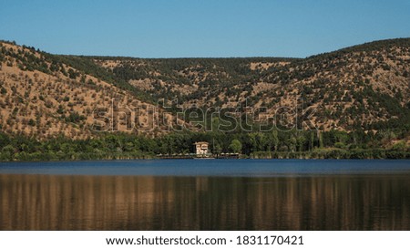 Eymir lake and the surrounding wooded hills - Ankara Turkey