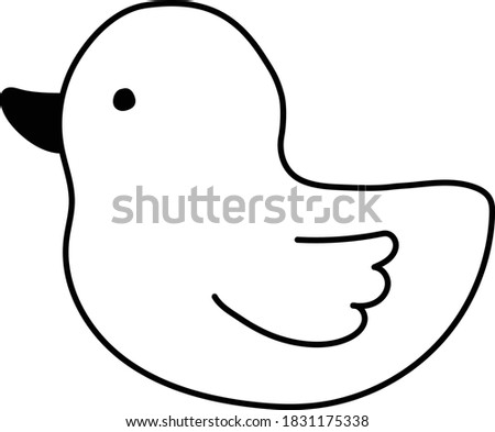 Cute doodle illustration of duck
