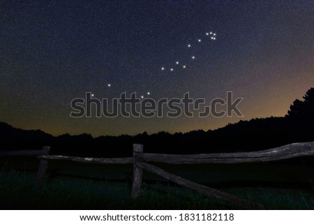 Hydra star constellation, Night sky, Cluster of stars, Deep space, Sea Serpent constellation 
