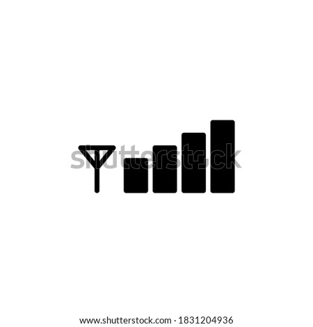 Phone signal icon symbol vector on white background