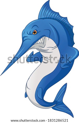 marlin fish isolated on white background
