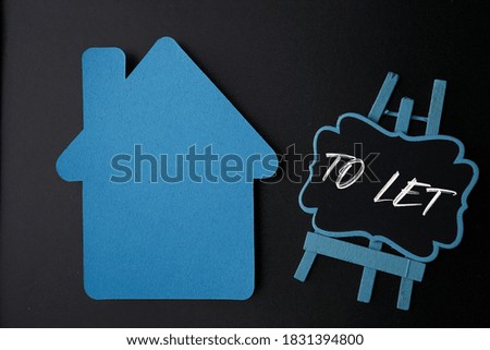  paper cut  house shape with to let      
