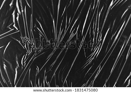 Plastic wrapper with wrinkle texture surface overlay Royalty-Free Stock Photo #1831475080