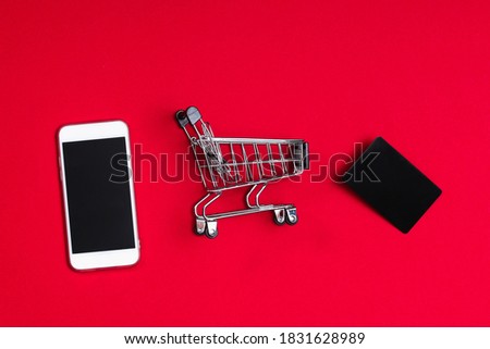 Black Friday shopping sale concept with red and black color. Red background.