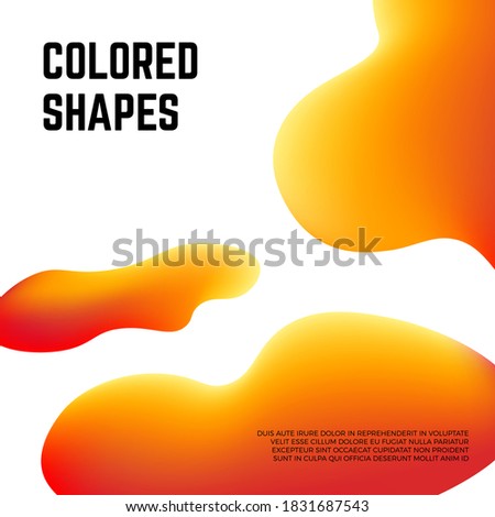 Modern colored shapes background. Abstract fluid elements, contemporary art vector poster template