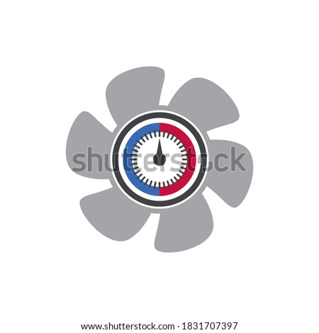 Vector of HVAC logo with fan and pressure gauge symbol logo design eps format, suitable for your design needs, logo, illustration, animation, etc.